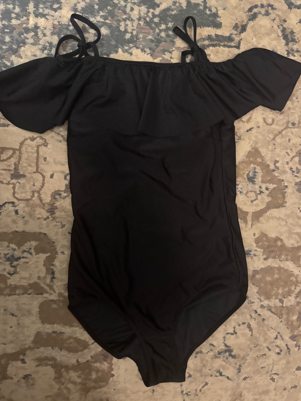 Albion Black Off-Shoulder One-Piece Swimsuit